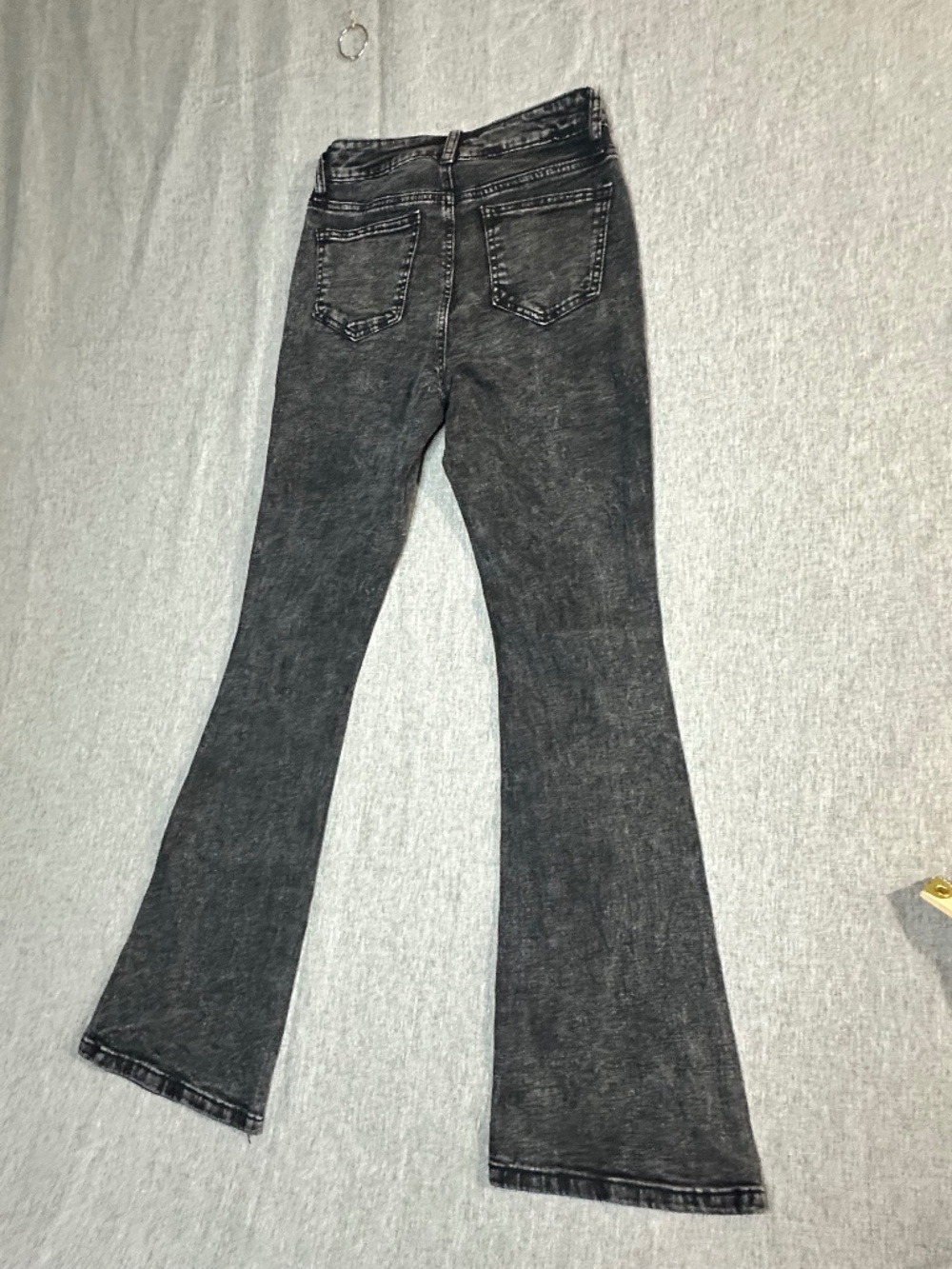 Fire & Rain Size 1 Black Acid Wash Low Rise Flare Bootcut Jeans Y2K